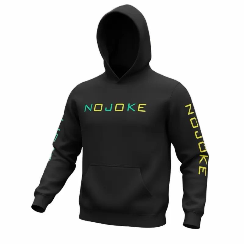 NOJOKE Neon Hoodie — Obsidian