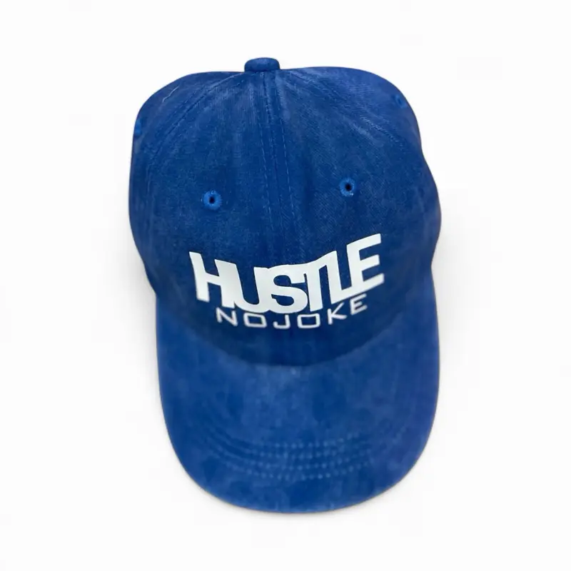 Hustle Washed Cap — Cobalt
