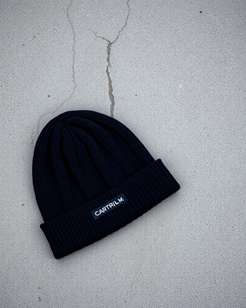 Ribbed Logo Beanie